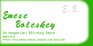 emese bolcskey business card