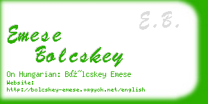 emese bolcskey business card